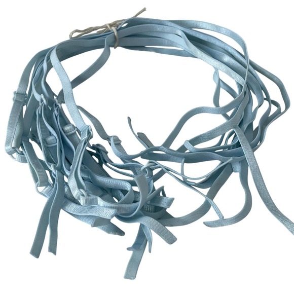 Other - 00452 - 12 piece Light Blue Bra Straps Replacement Adjustable Elastic Straps NEW